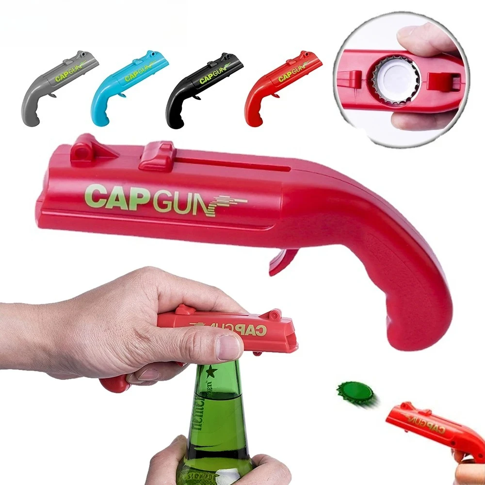 Kitchen Gadgets Novelty - 재미있는 캡건 병따개, 자석식 발사기, 참신한