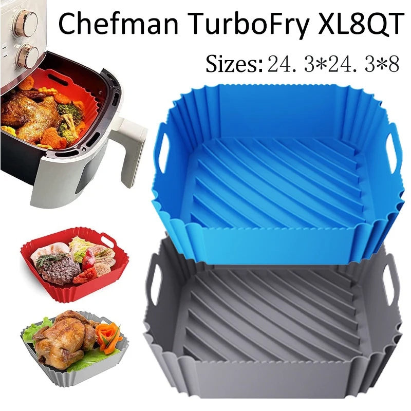 Silicone Steamer Basket - 대형 에어 프라이어 실리콘 바구니 트레이