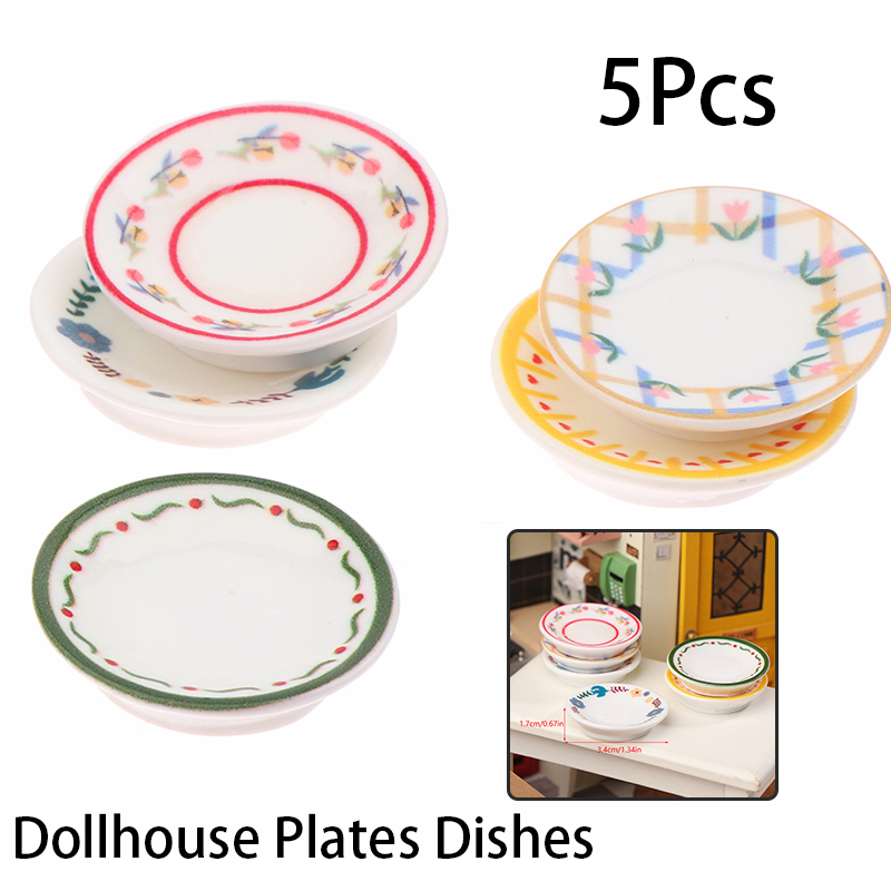 Kitchen Gadgets Website - 5Pcs 1/12 인형 집 미니 접시