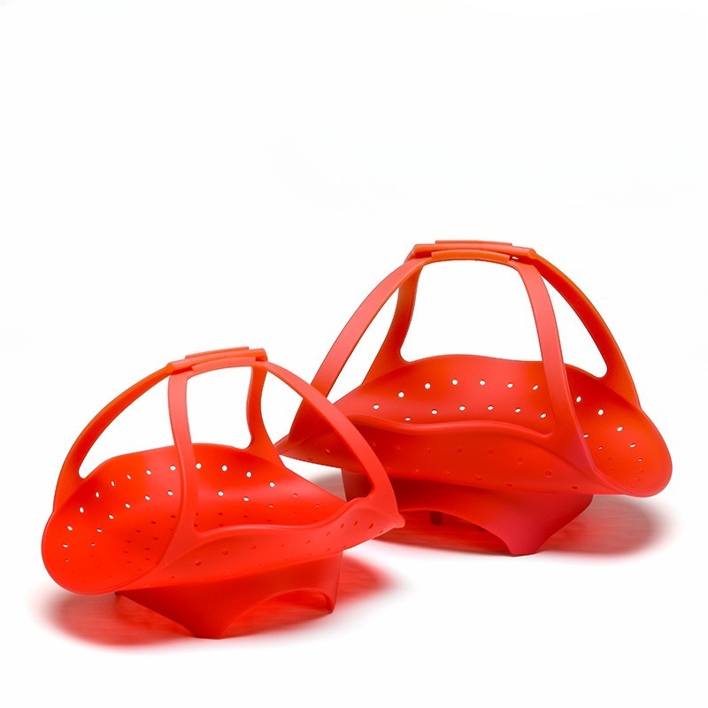 Silicone Steamer Basket - 실리콘 확장 및 접이식 식품 과일