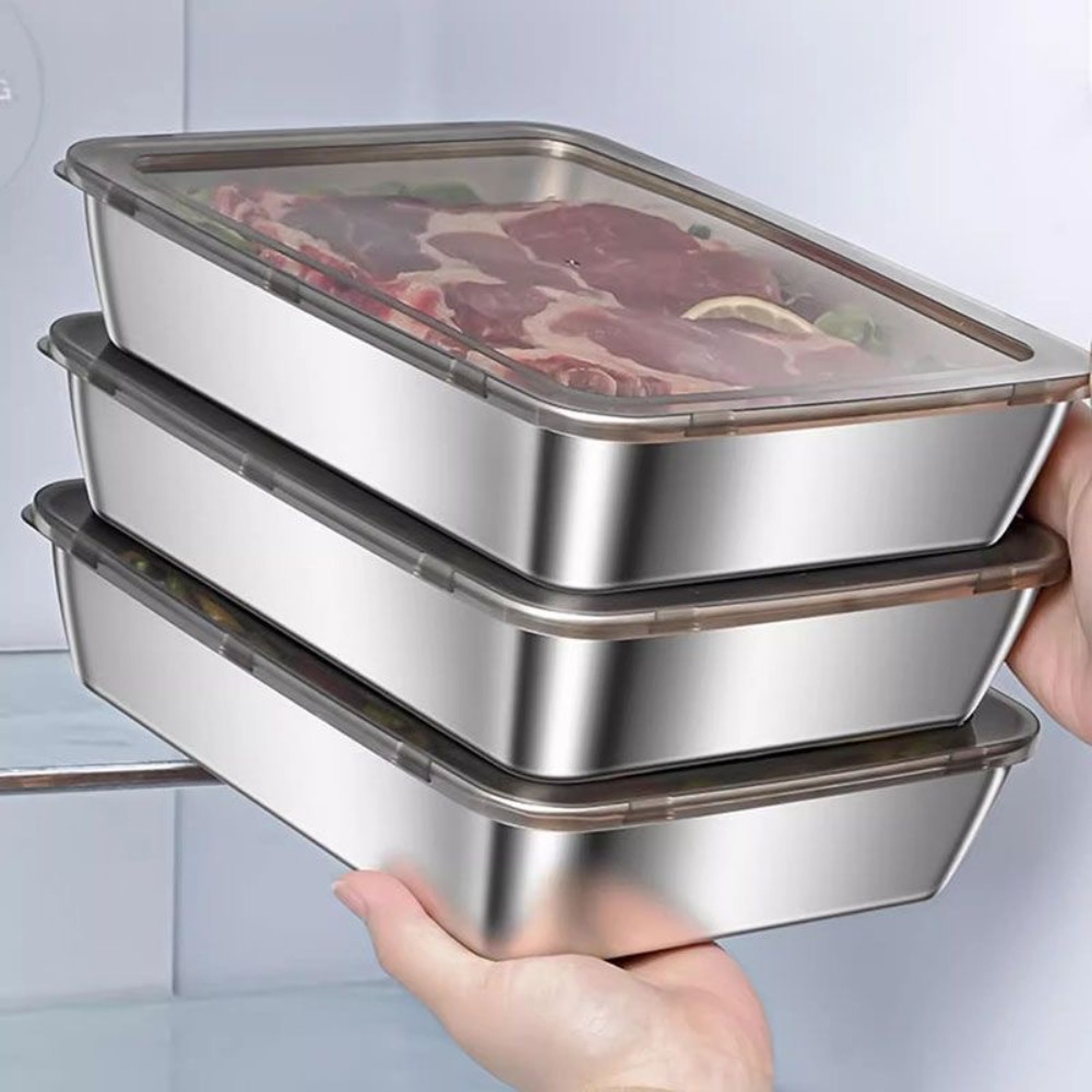 Kitchen Gadgets Storage - 식품 등급 스테인리스 스틸 서빙 트레이(뚜껑