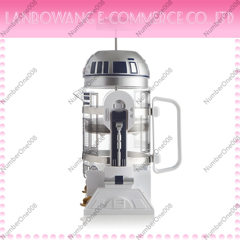 French Press Coffee Maker - 창의적인 R2D2 로봇 모양 미니 수동