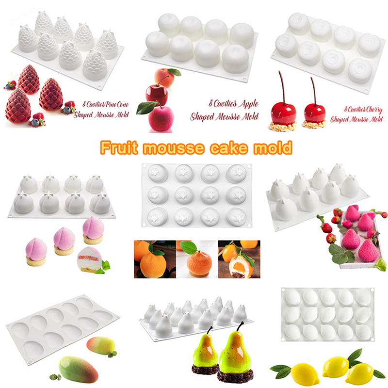 Silicone Mold Baking - 식품 등급 실리콘 과일 시리즈 케이크