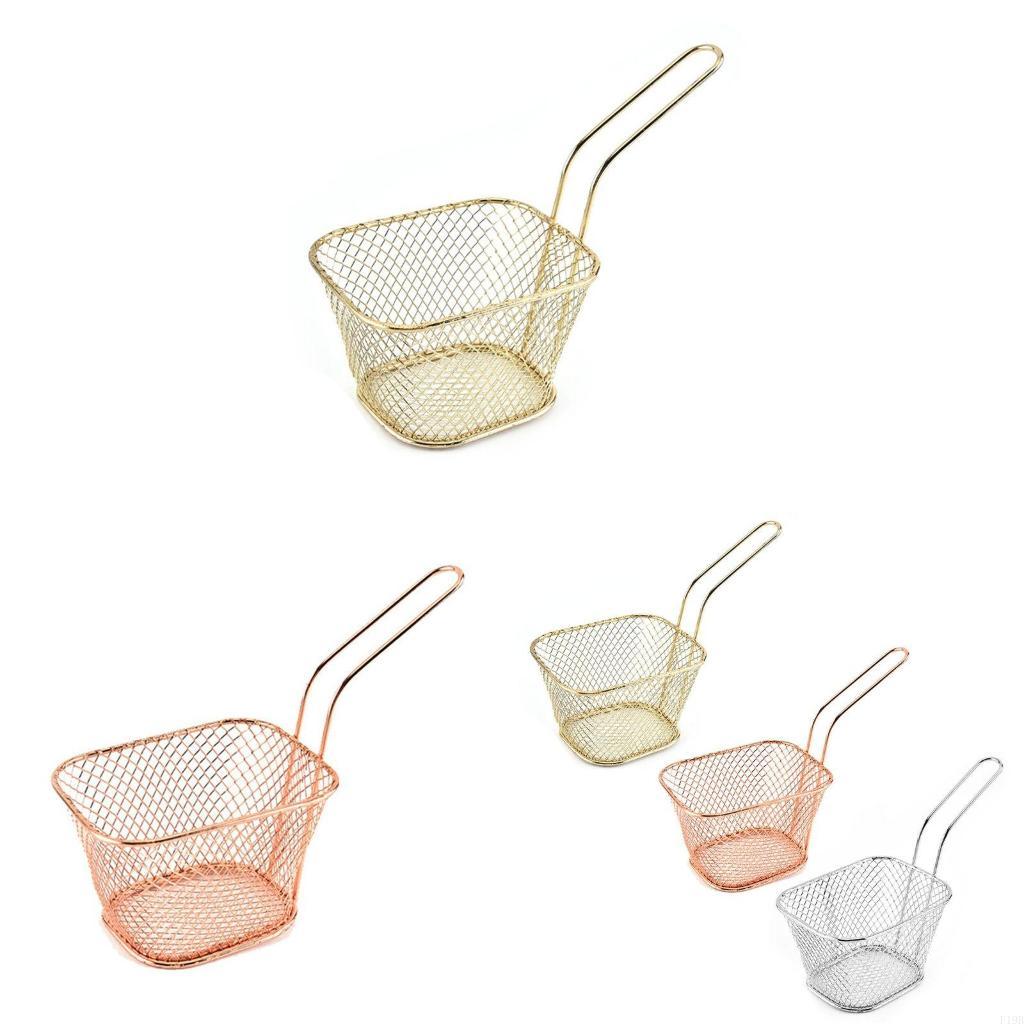 Kitchen Gadgets For Chefs - F19B 칩 스퀘어 메쉬 프라이팬 바구니