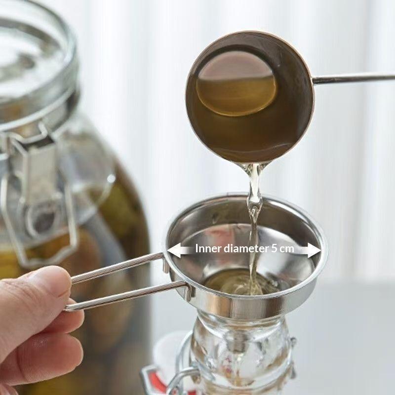 Kitchen Gadgets For Small Kitchens - 손잡이가 있는 스테인레스 스틸 깔때기, 병,
