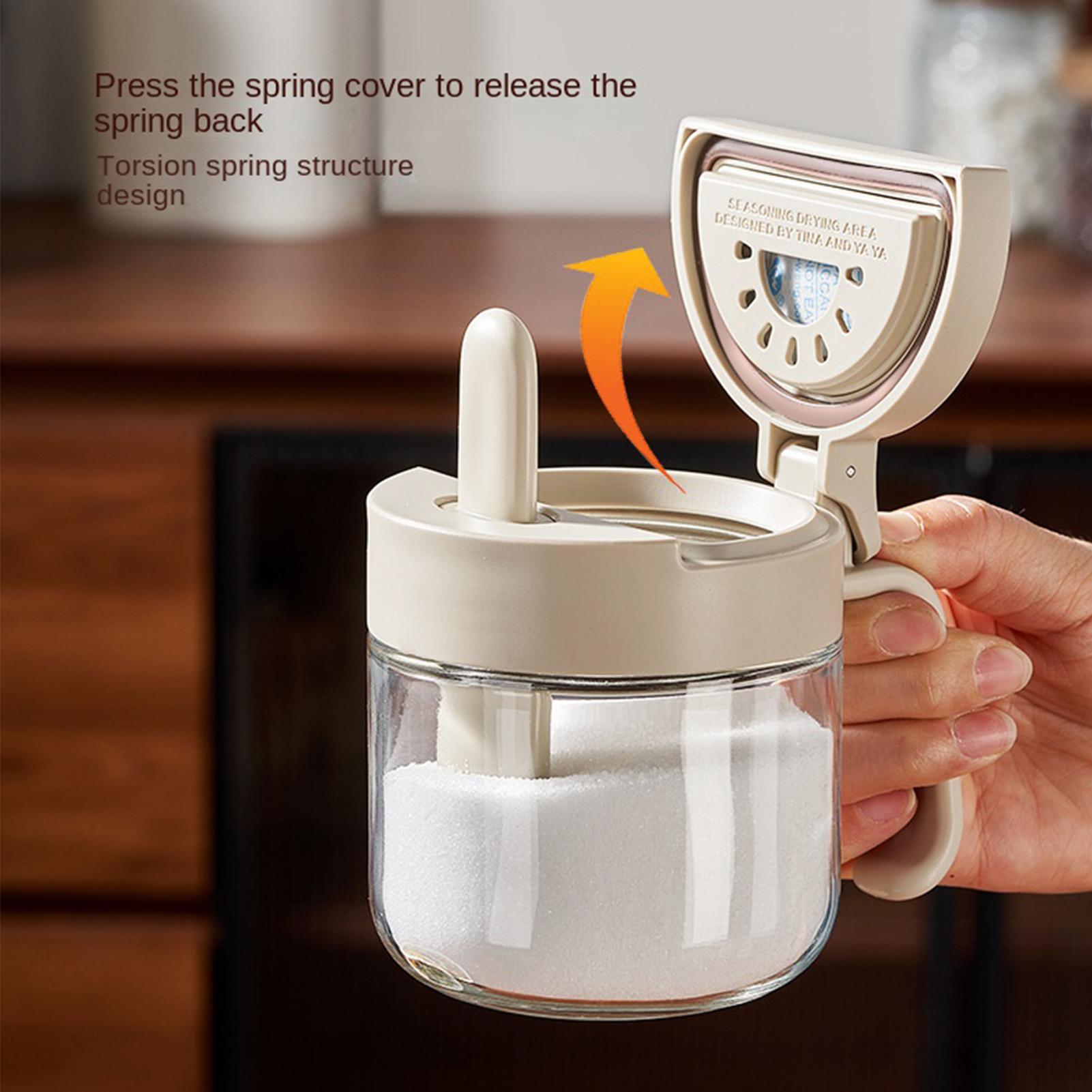 Kitchen Gadgets Storage - 조미료 용기 누출 방지 소금 보관함(숟가락