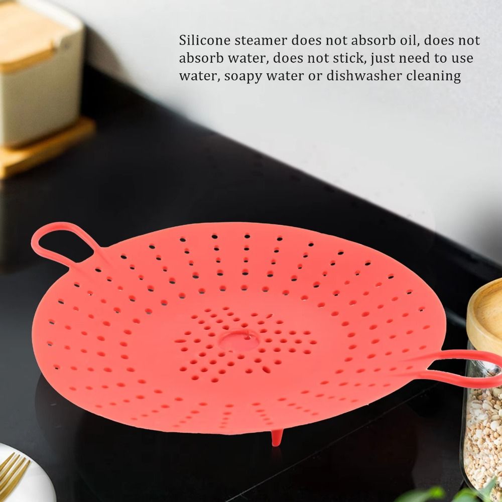 재사용 가능한 실리콘 찜기 바구니, 내열성 논스틱 야채 - Silicone Steamer Basket 리뷰 및 가격