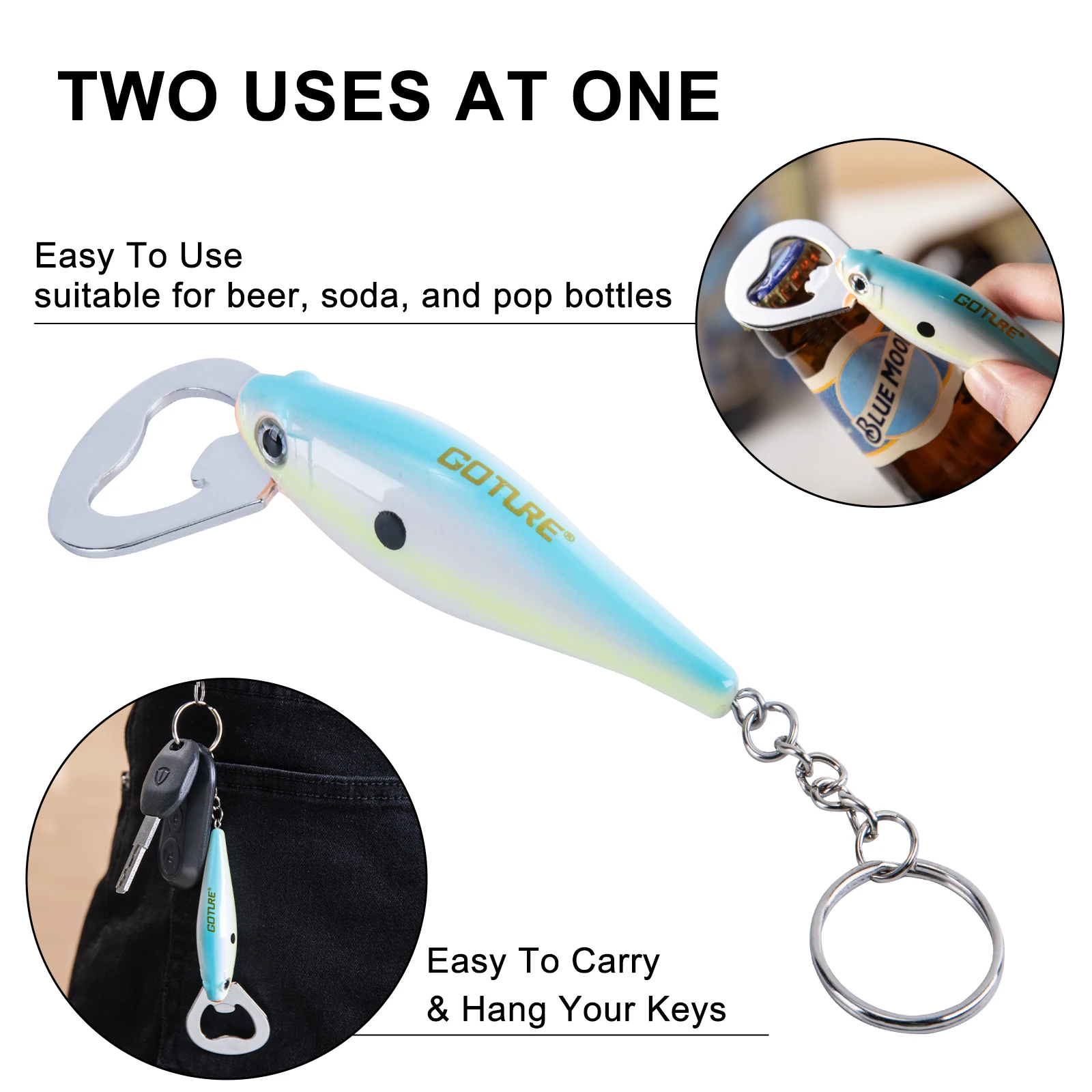 Goture 낚시 루어 병따개, 탄소강 물고기 패턴,  - Kitchen Gadgets Must Have 리뷰 및 가격