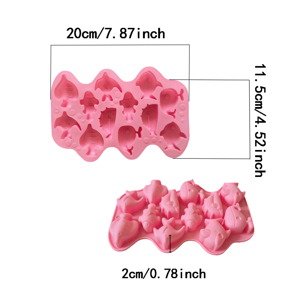 1개 12구 6종 모델, 작은 물고기 모양 실리콘 몰드 - Silicone Mold Baking 리뷰 및 가격