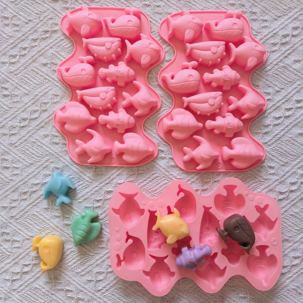 1개 12구 6종 모델, 작은 물고기 모양 실리콘 몰드 - Silicone Mold Baking 리뷰 및 가격