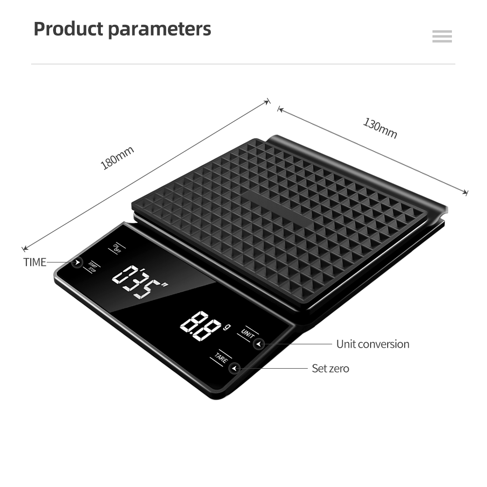 스마트 커피 전자 저울 고정밀 디지털 타이밍 LCD 저 - Digital Kitchen Scale 리뷰 및 가격