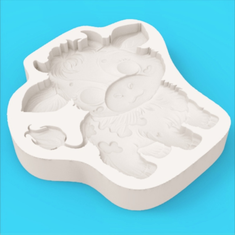 귀여운 소 모양 몰드 만화 송아지 초콜릿 퐁당 케이크  - Silicone Mold Baking 리뷰 및 가격