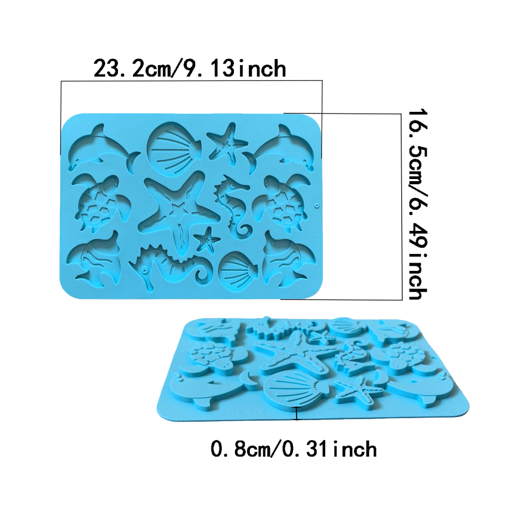 1개 해양 생물 모양 초콜릿 베이킹 쿠키 실리콘 몰드  - Silicone Mold Baking 리뷰 및 가격