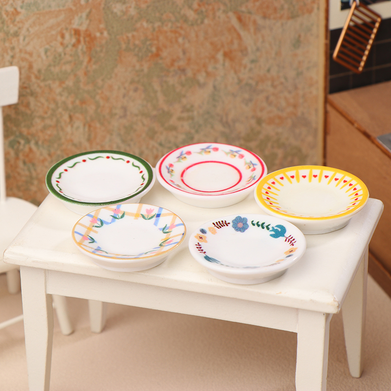 5Pcs 1/12 인형 집 미니 접시 요리 모델 인형  - Kitchen Gadgets Website 리뷰 및 가격