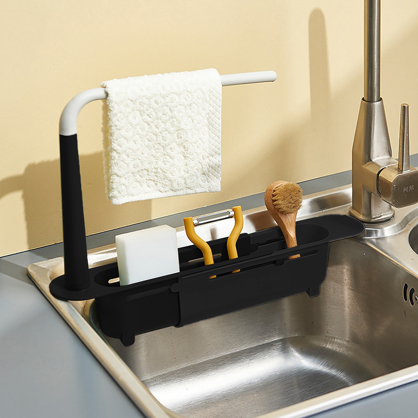 주방 정리함 비누 스펀지 거치대 수건 선반, 신축성 싱 - Kitchen Gadgets Must Have 리뷰 및 가격