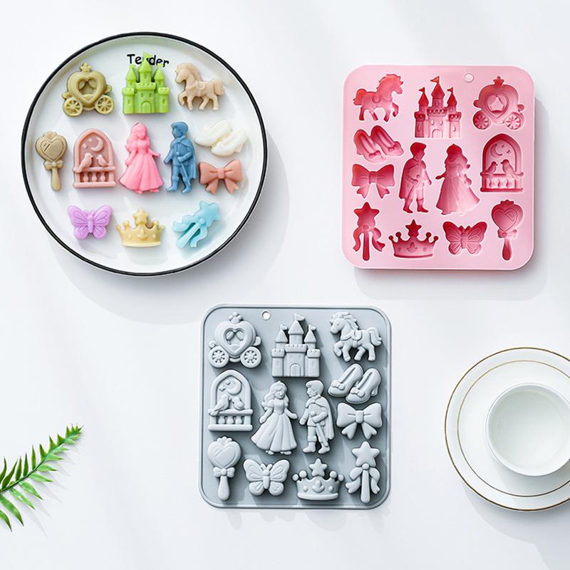 🌸 12구 프린스, 프린세스 실리콘 몰드 3D 활, 성 - Silicone Mold Baking 리뷰 및 가격