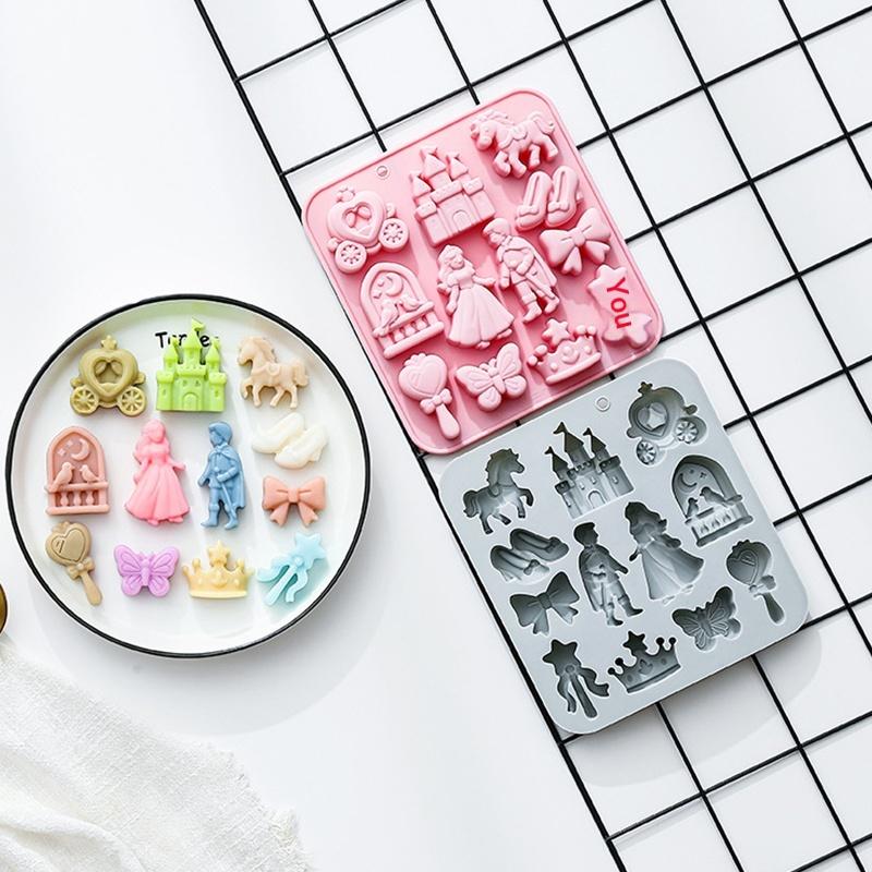 🌸 12구 프린스, 프린세스 실리콘 몰드 3D 활, 성 - Silicone Mold Baking 리뷰 및 가격