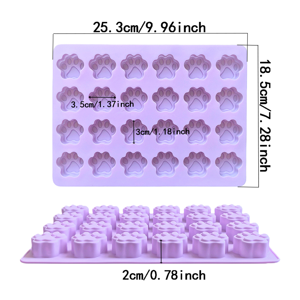 1pc 24 홀 고양이 발 모양의 초콜릿 실리콘 몰드  - Silicone Mold Baking 리뷰 및 가격
