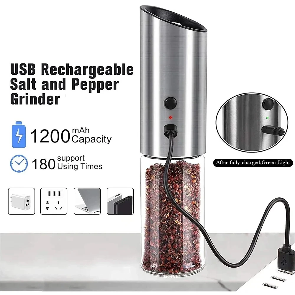 ZaiXiao 전기 소금과 후추 분쇄기 USB 충전식  - Kitchen Gadgets Smart 리뷰 및 가격