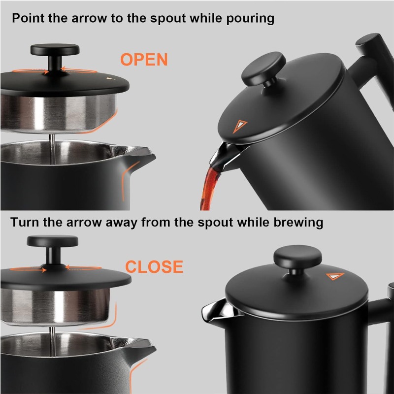 프렌치 프레스 커피 메이커 34온스 스테인리스 스틸 벨 - French Press Coffee Maker 리뷰 및 가격