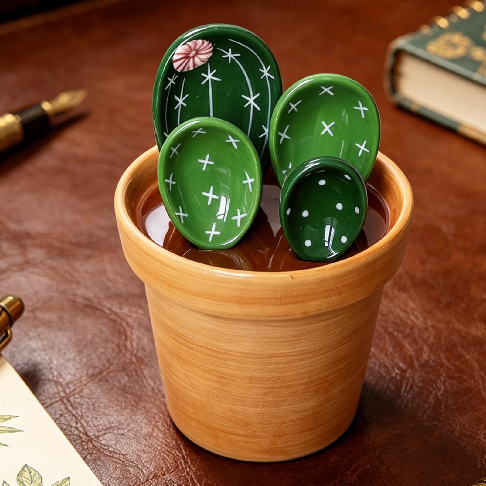 계량스푼 세트 4개 세라믹 선인장 모양 보관함 포함 소 - Kitchen Gadgets For Small Kitchens 리뷰 및 가격