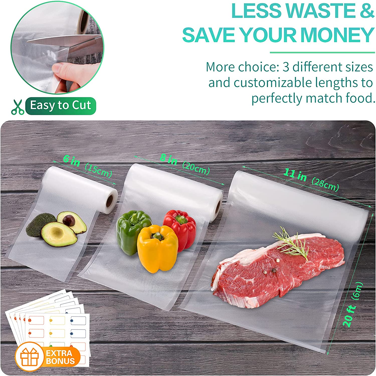 진공 식품 포장용 주방 가방 진공 밀봉 가방 수비드 보 - Kitchen Gadgets Storage 리뷰 및 가격