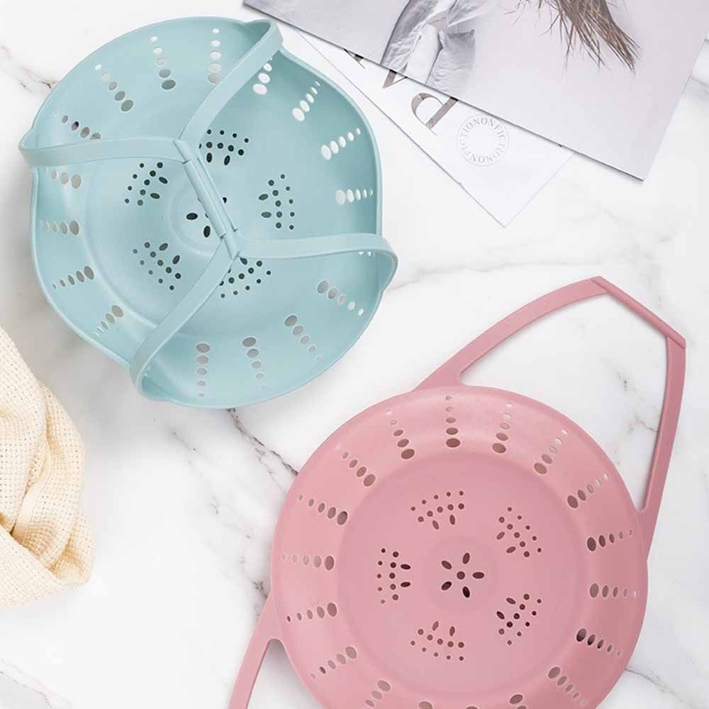 긴 손잡이 실리콘 찜기 바구니 재사용 가능 논스틱 음식 - Silicone Steamer Basket 리뷰 및 가격
