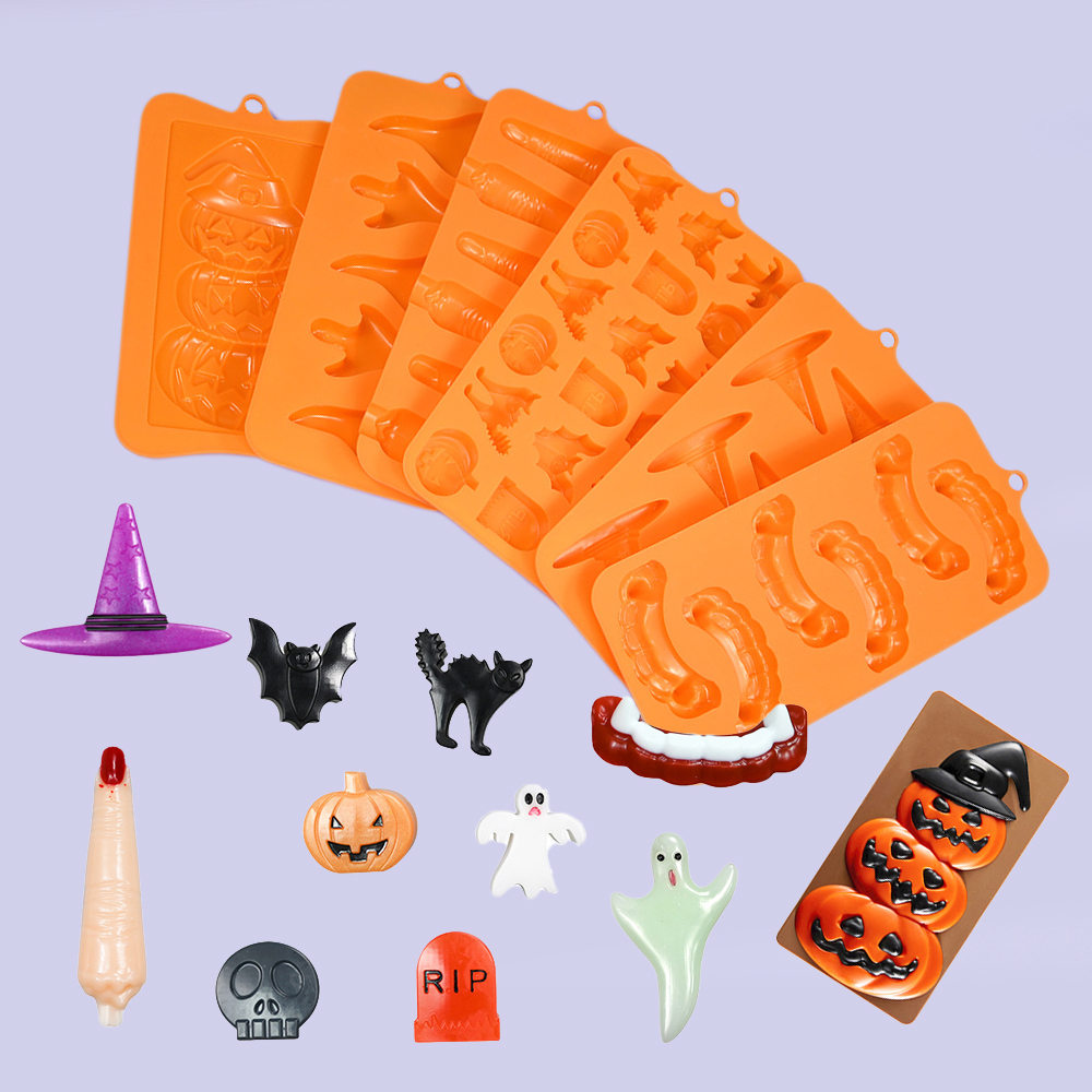 할로윈 금형 호박 두개골 유령 거미 마녀 박쥐 묘비 디 - Silicone Mold Baking 리뷰 및 가격