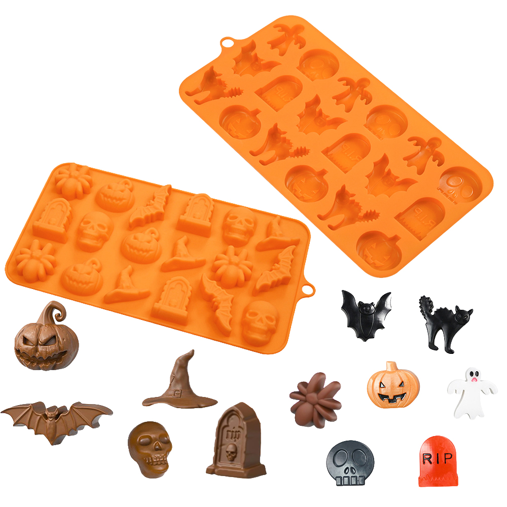 할로윈 금형 호박 두개골 유령 거미 마녀 박쥐 묘비 디 - Silicone Mold Baking 리뷰 및 가격