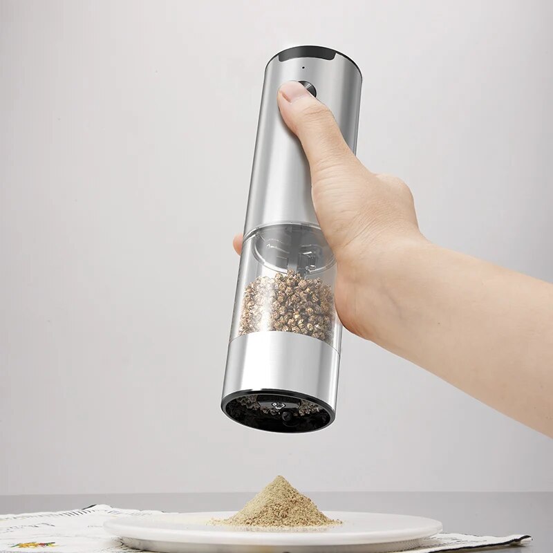 LED 조명이 있는 전기 자동 밀 후추 및 소금 연마기 - Kitchen Gadgets Smart 리뷰 및 가격