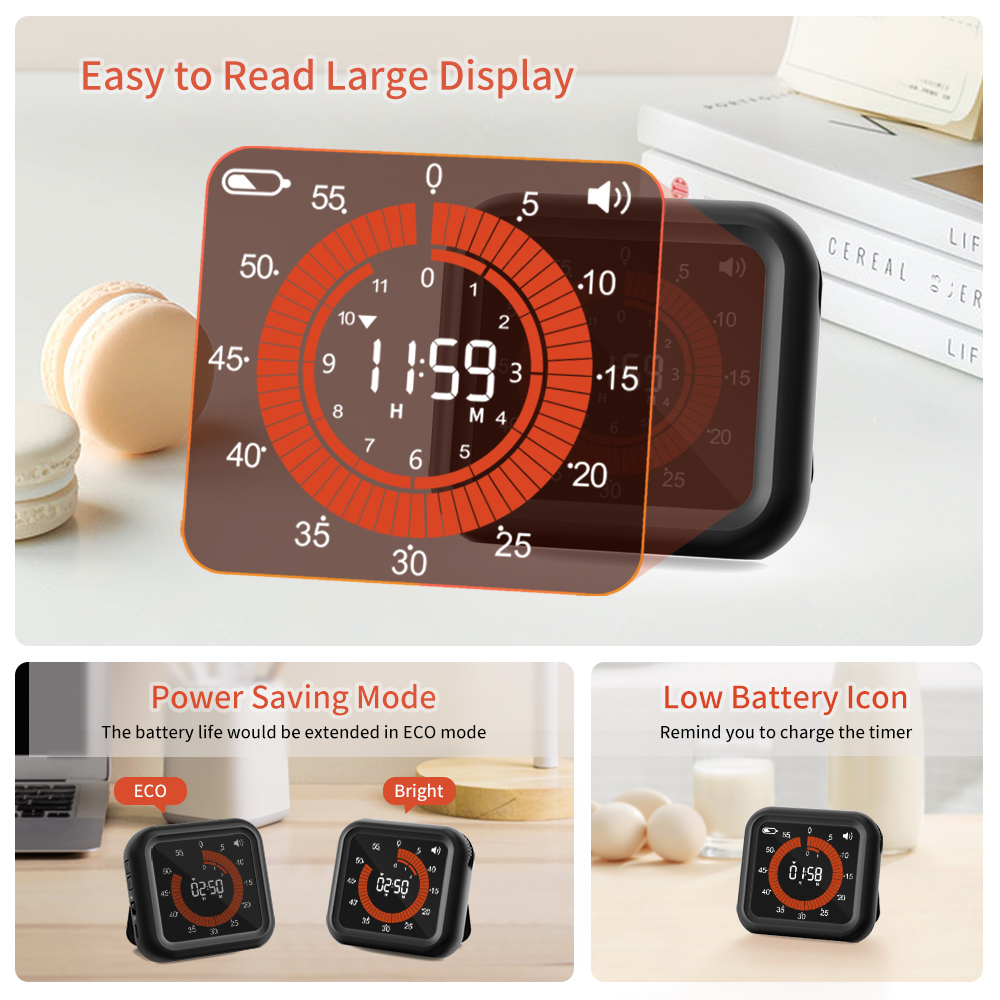 패션 비주얼 타이머 충전식 주방 타이머 수동 카운트다운 - Kitchen Gadgets Smart 리뷰 및 가격