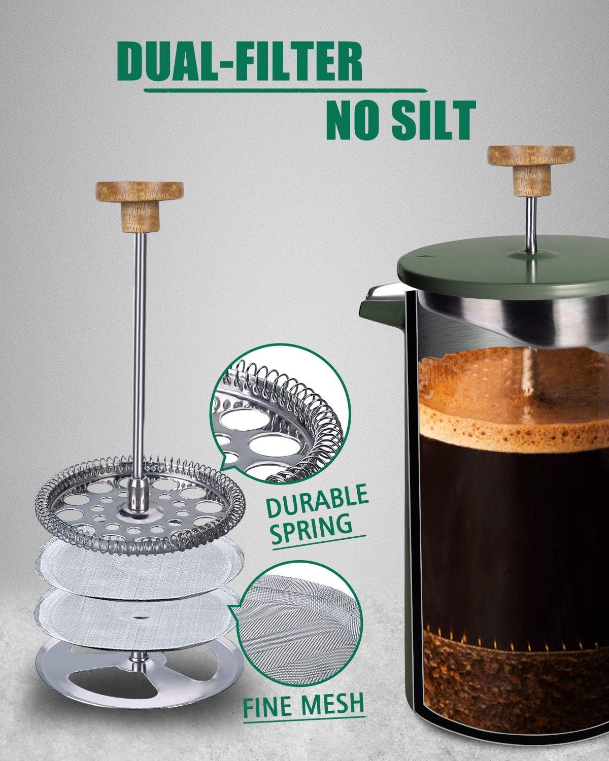 POLIVIAR 34온스 프렌치 프레스 커피 메이커 & - French Press Coffee Maker 리뷰 및 가격