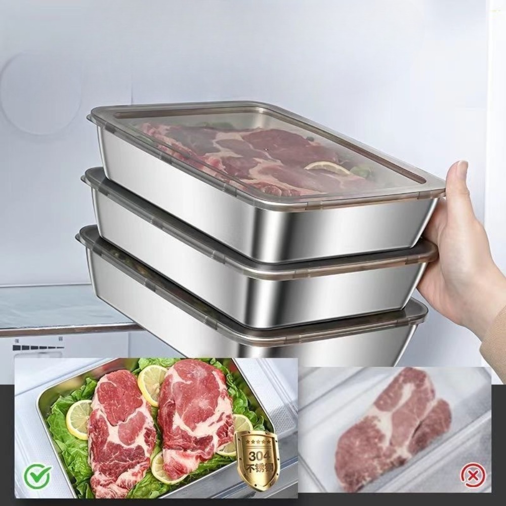 식품 등급 스테인리스 스틸 서빙 트레이(뚜껑 포함),  - Kitchen Gadgets Storage 리뷰 및 가격