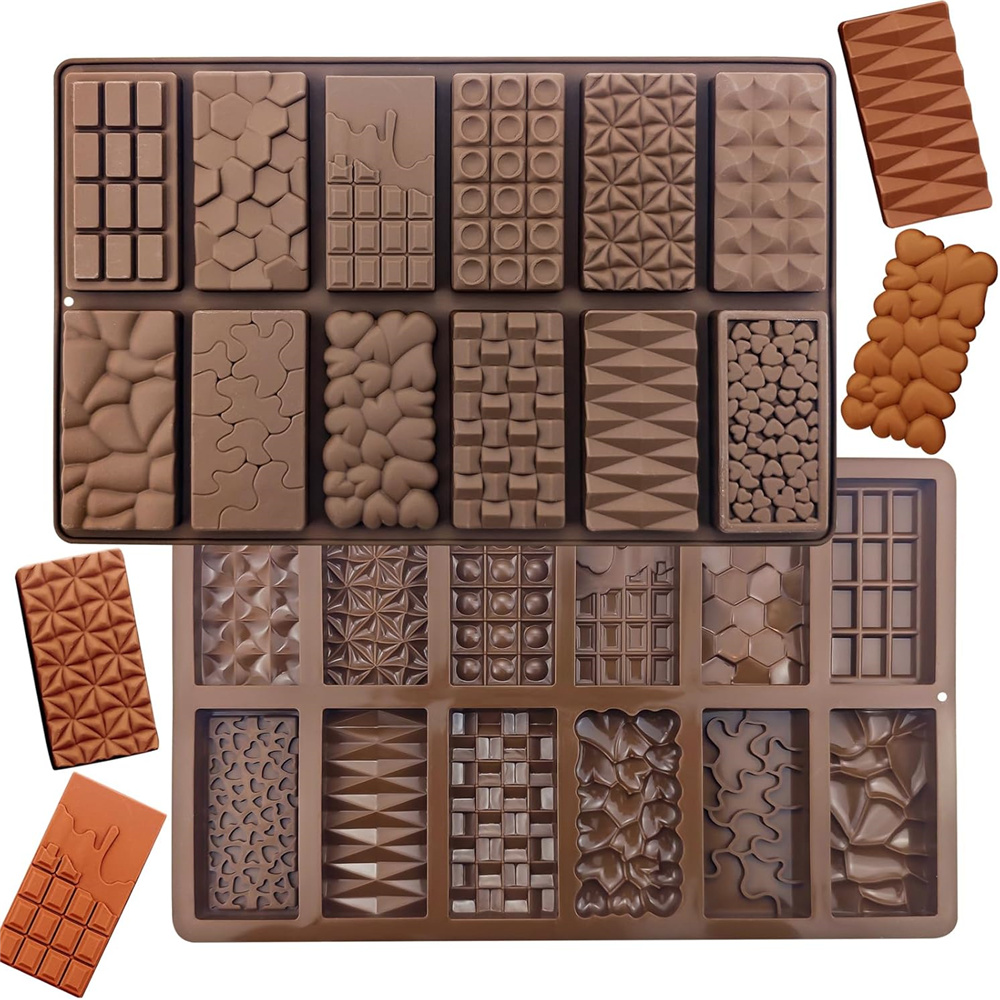 12개의 초콜릿 몰드 두바이 실리콘 초콜릿 바 몰드 브 - Silicone Mold Baking 리뷰 및 가격