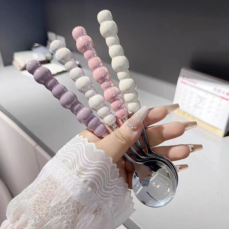 진주 손잡이 숟가락 스테인리스 스틸 교반 숟가락, 아이 - Kitchen Gadgets Must Have 리뷰 및 가격