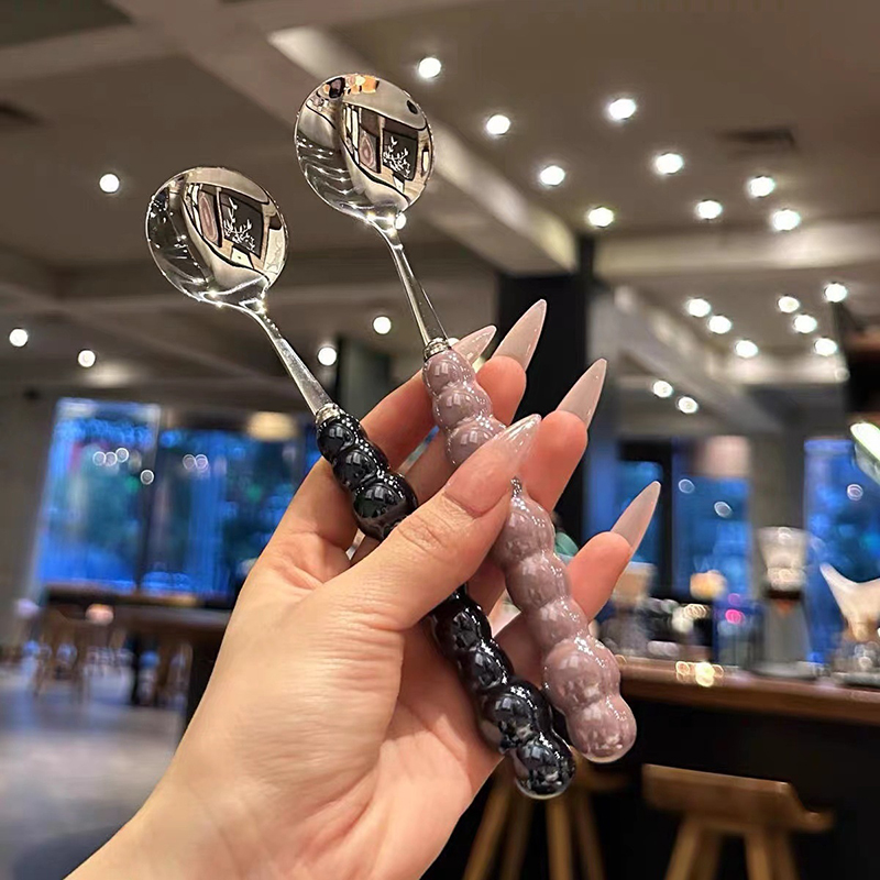 진주 손잡이 숟가락 스테인리스 스틸 교반 숟가락, 아이 - Kitchen Gadgets Must Have 리뷰 및 가격