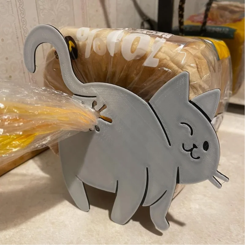 창의적인 3D 프린팅 고양이 엉덩이 모양 빵 가방 클립 - Kitchen Gadgets Novelty 리뷰 및 가격