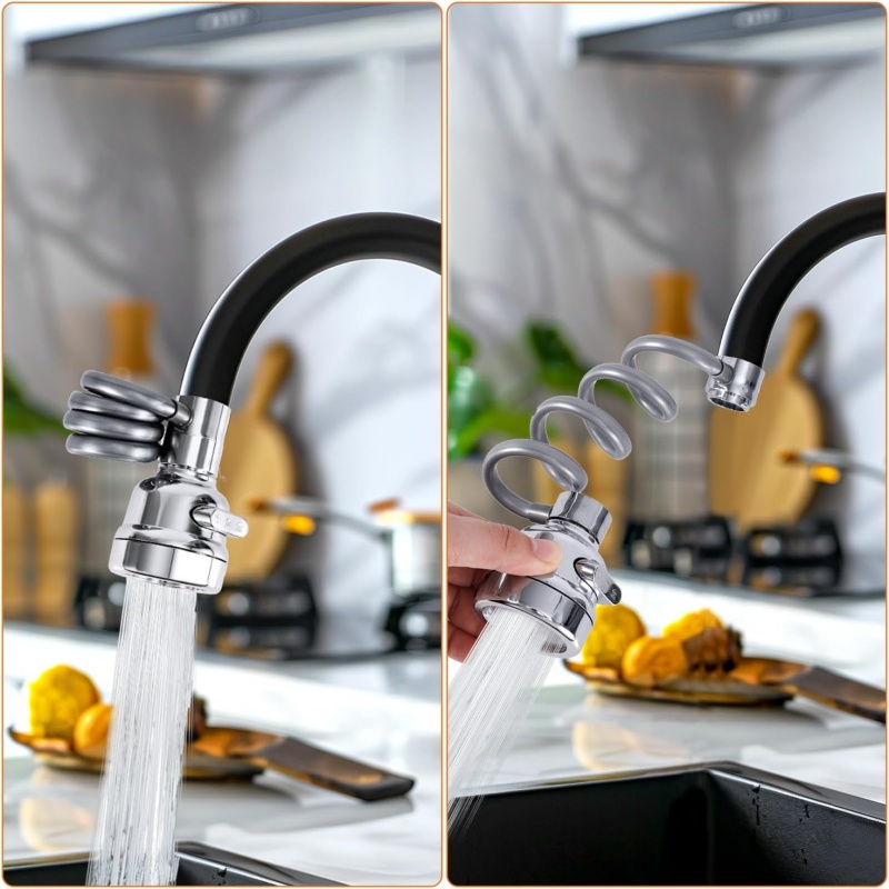 새로운 3 가지 모드 싱크 수도꼭지 확장 튜브 360  - Kitchen Gadgets Must Have 리뷰 및 가격