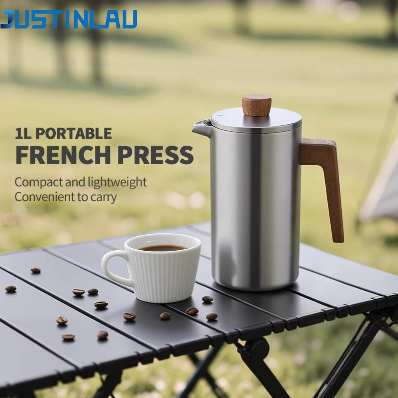 저스틴라우 1000ml 스테인리스 스틸 프렌치 프레스  - French Press Coffee Maker 리뷰 및 가격