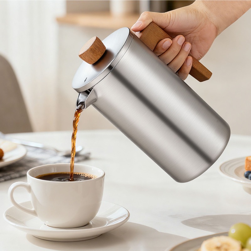 저스틴라우 1000ml 스테인리스 스틸 프렌치 프레스  - French Press Coffee Maker 리뷰 및 가격