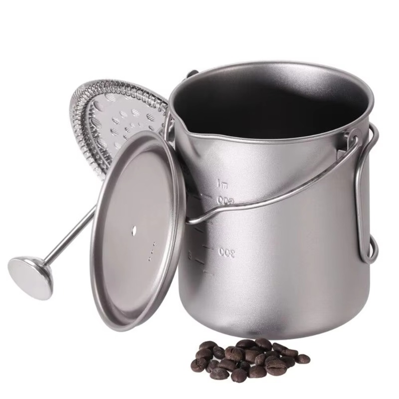 750ml 티타늄 프렌치 프레스 커피 메이커 머그컵(뚜 - French Press Coffee Maker 리뷰 및 가격