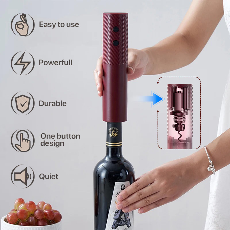 전기 와인 오프너 자동 레드 와인 코르크 따개 충전식  - Kitchen Gadgets Smart 리뷰 및 가격