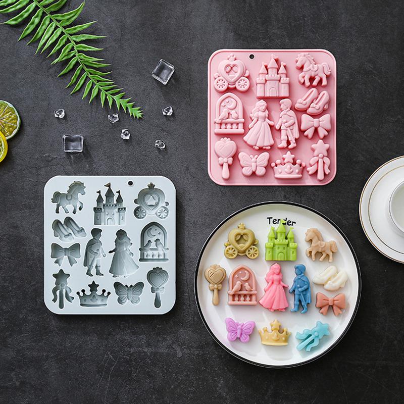 12구 3D 왕자 공주 실리콘 몰드 (케이크, 캔디,  - Silicone Mold Baking 리뷰 및 가격