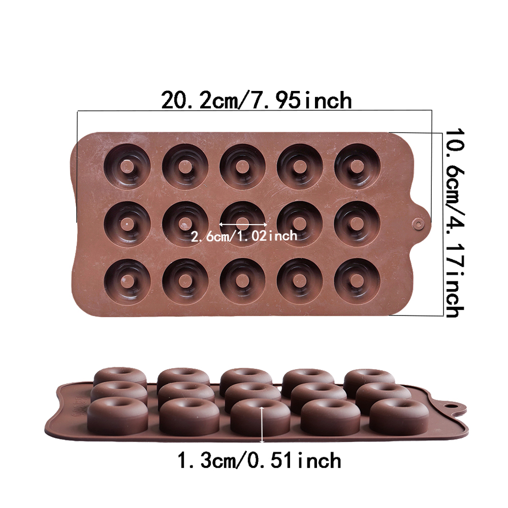 젤리, 초콜릿, 사탕용 15홀 도넛 모양 DIY 논스틱 - Silicone Mold Baking 리뷰 및 가격
