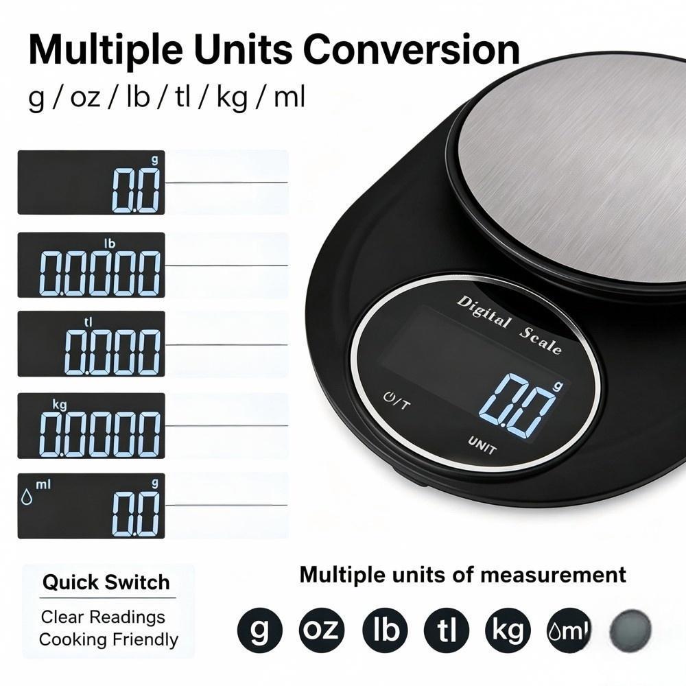 2KG 0.1g 미니 휴대용 디지털 주방 저울, 원형  - Digital Kitchen Scale 리뷰 및 가격