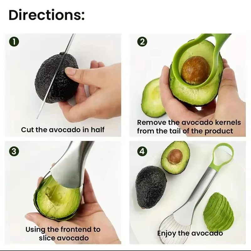스테인리스 스틸 아보카도 슬라이서 2 in 1 과일 필 - Avocado Slicer Tool 리뷰 및 가격