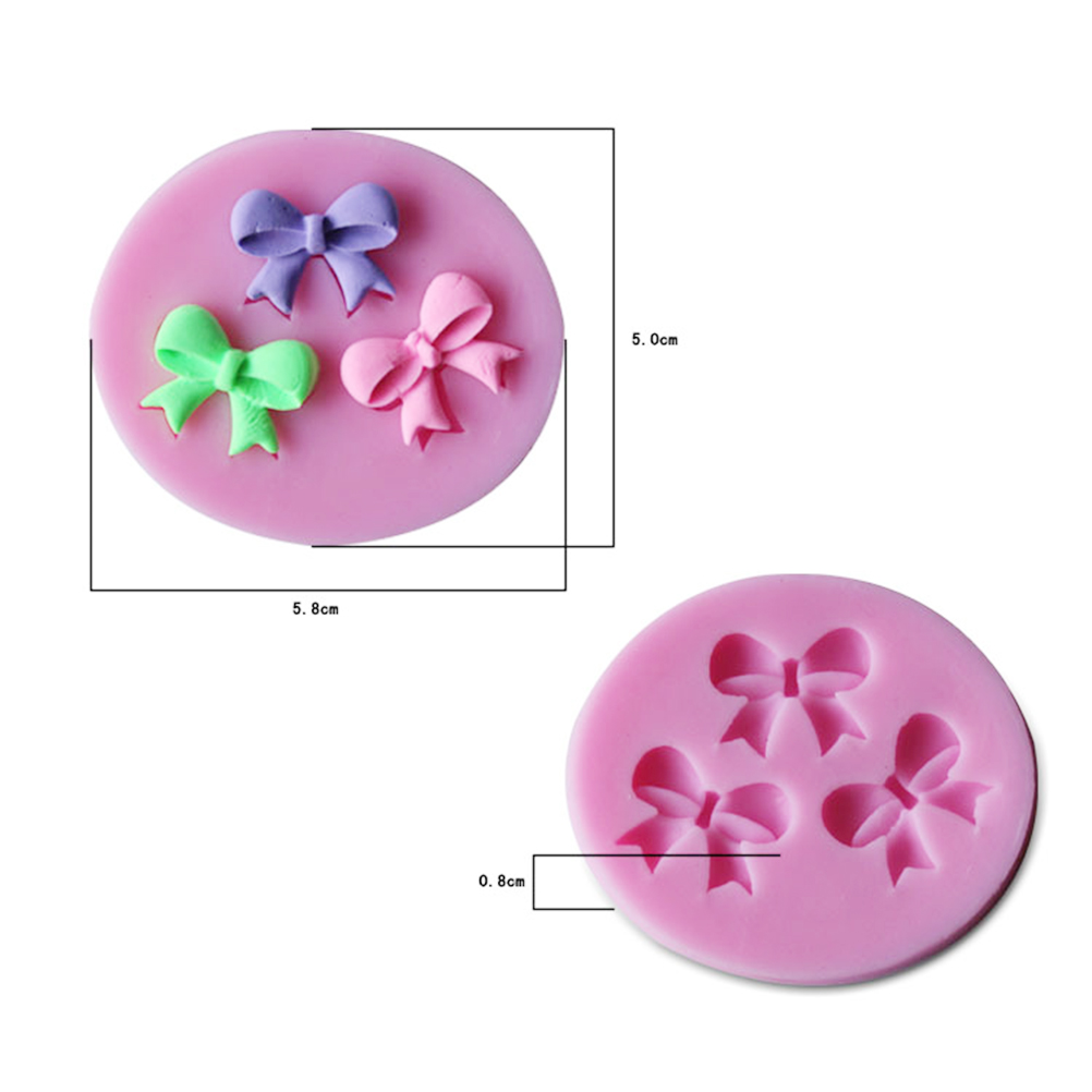 나비매듭 모양의 퐁당 설탕 케이크 장식, 실리콘 몰드  - Silicone Mold Baking 리뷰 및 가격