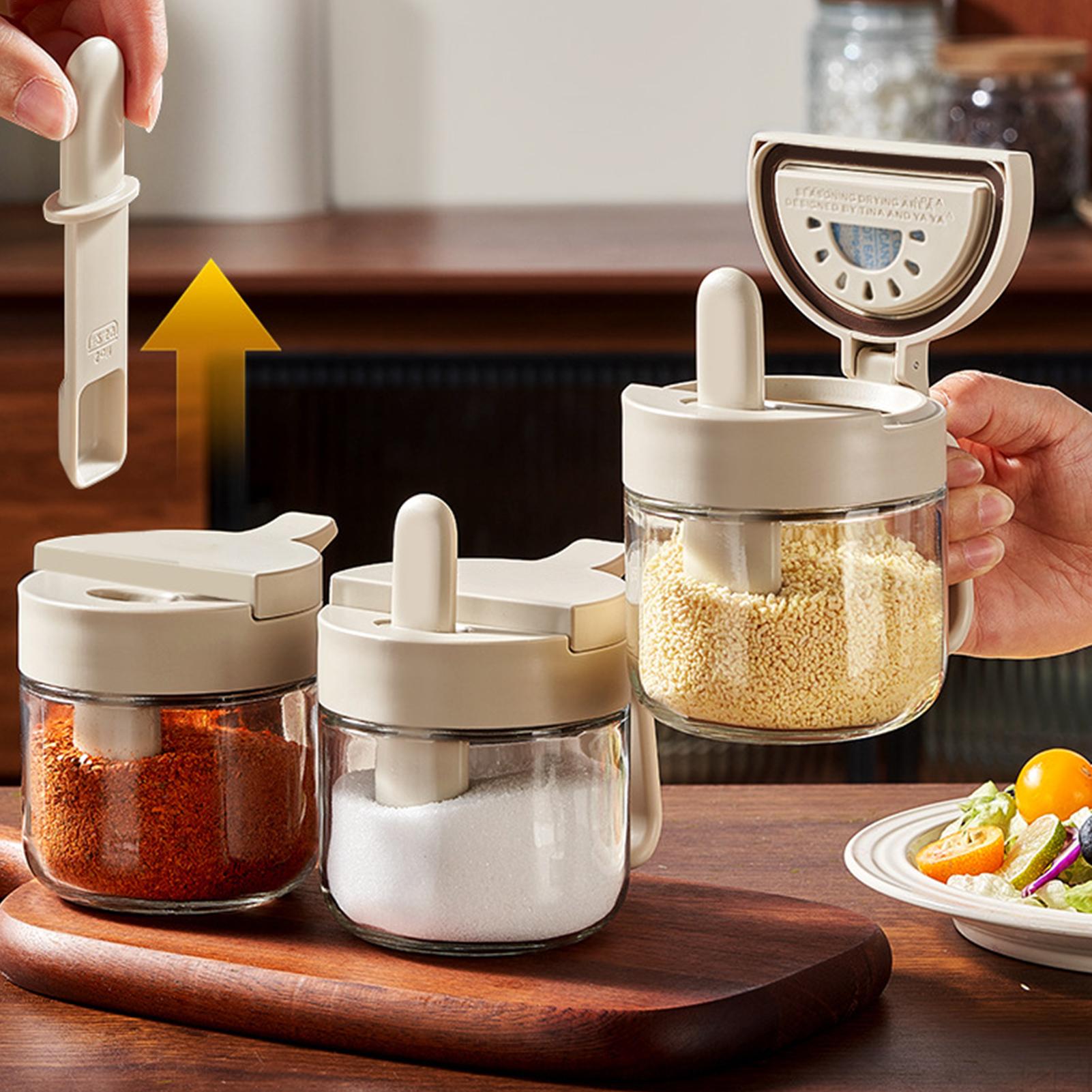 조미료 용기 누출 방지 소금 보관함(숟가락 포함) 주방 - Kitchen Gadgets Storage 리뷰 및 가격